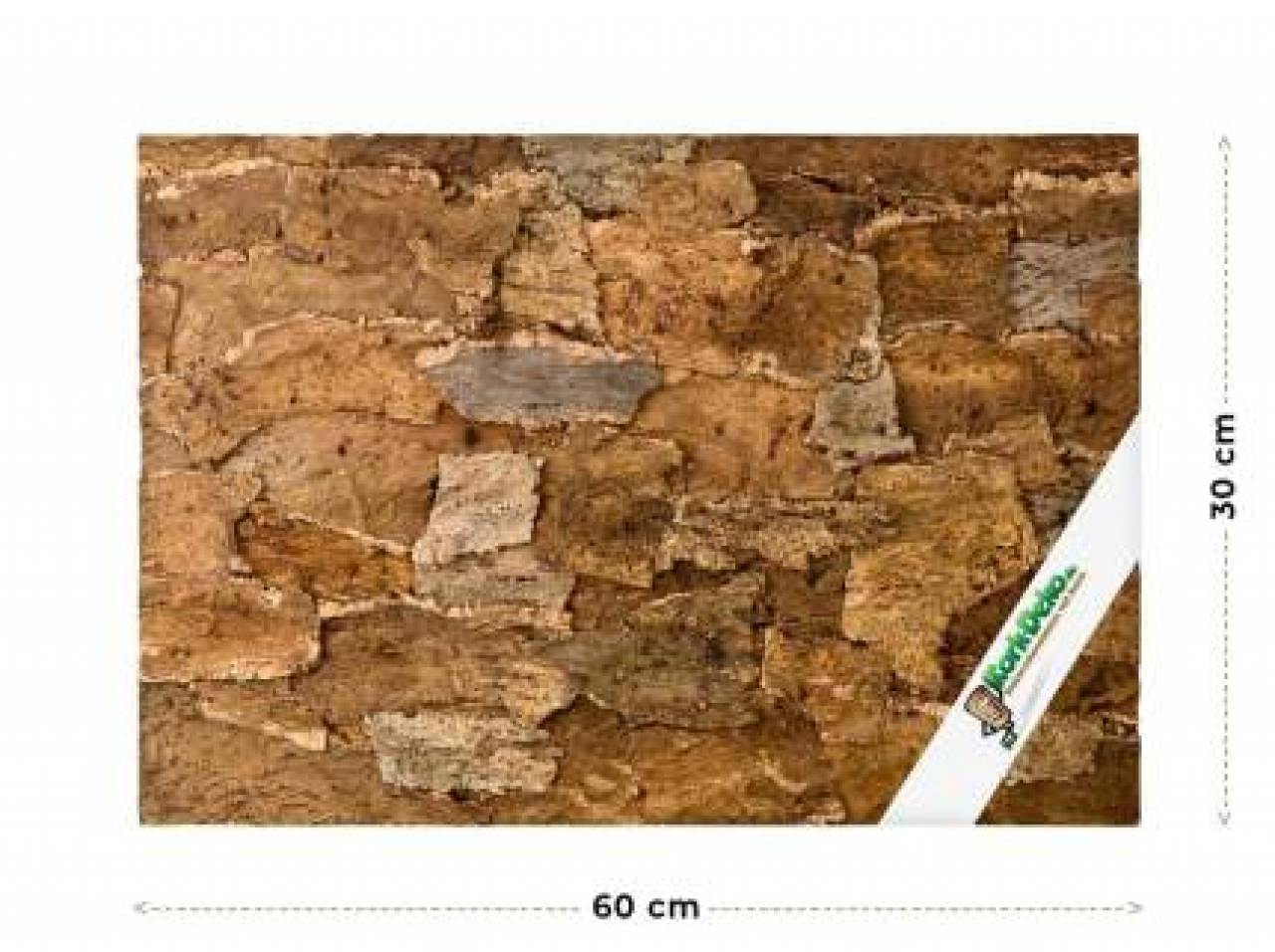 Korkrückwand Desert 90 x 60 cm (Rückwand Terrarium), 3D Kork-Rückwand 900 x 600 mm
